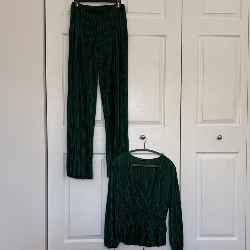 Zara Green Wide Leg Set